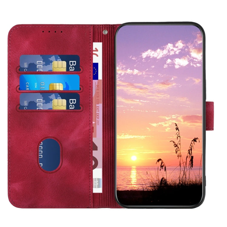 For Samsung Galaxy S25+ 5G YX0060 Elephant Head Embossed Phone Leather Case with Lanyard(Rose Red) - Galaxy S25+ 5G Cases by buy2fix | Online Shopping UK | buy2fix