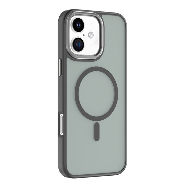 For iPhone 16 Mutural Skin Feel Series Frosted MagSafe Magnetic Phone Case(Black) - iPhone 16 Cases by Mutural | Online Shopping UK | buy2fix