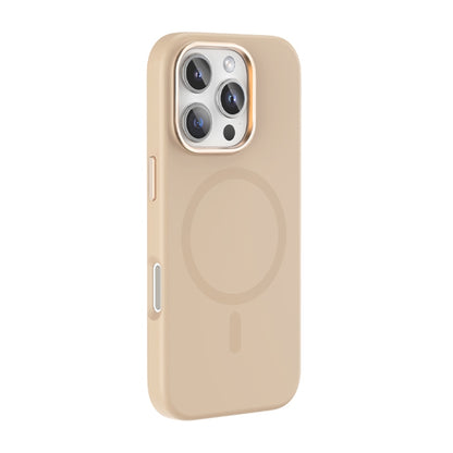 For iPhone 16 Pro Mutural Karen Series Liquid Silicone MagSafe Magnetic Phone Case(Desert Gold) - iPhone 16 Pro Cases by Mutural | Online Shopping UK | buy2fix