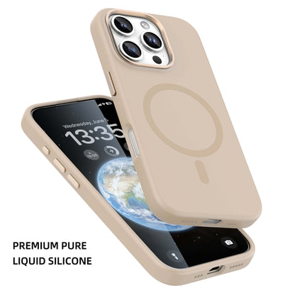 For iPhone 16 Pro Max Mutural Karen Series Liquid Silicone MagSafe Magnetic Phone Case(Desert Gold) - iPhone 16 Pro Max Cases by Mutural | Online Shopping UK | buy2fix