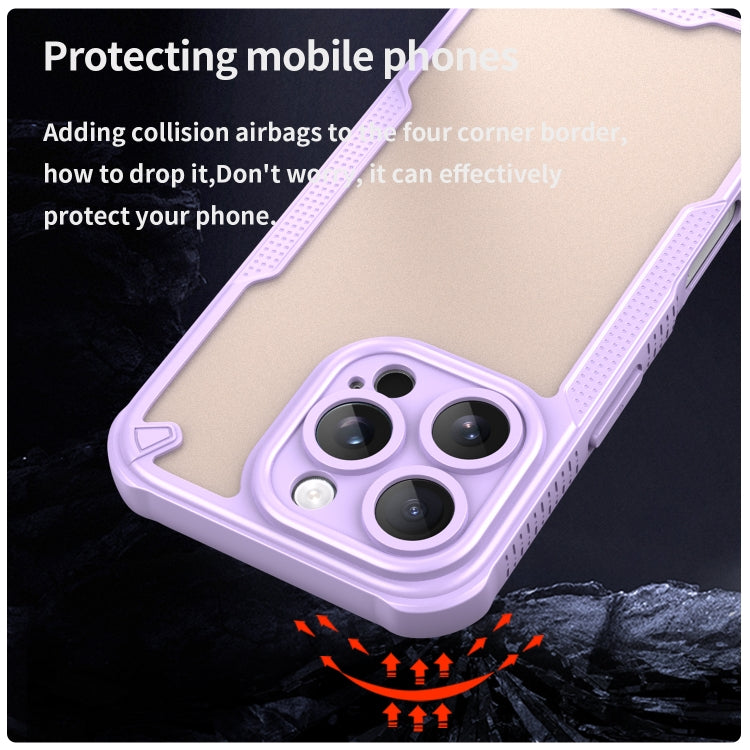 For iPhone 16 Pro Max Armor Glaze PC Hybrid TPU Phone Case(Purple) - iPhone 16 Pro Max Cases by buy2fix | Online Shopping UK | buy2fix