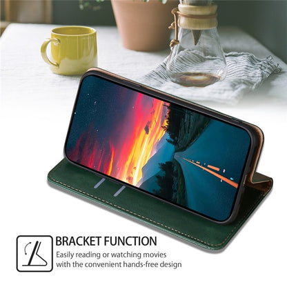 For iPhone 16 Plus Gloss Oil Solid Color Magnetic Leather Phone Case(Green) - iPhone 16 Plus Cases by buy2fix | Online Shopping UK | buy2fix