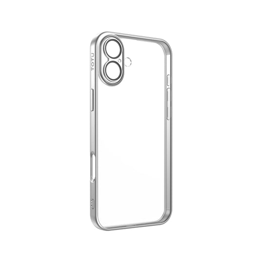 For iPhone 16 TOTU PC-2 Soft Jane Series Electroplated TPU Phone Case with Lens Film(Silver) - iPhone 16 Cases by TOTUDESIGN | Online Shopping UK | buy2fix