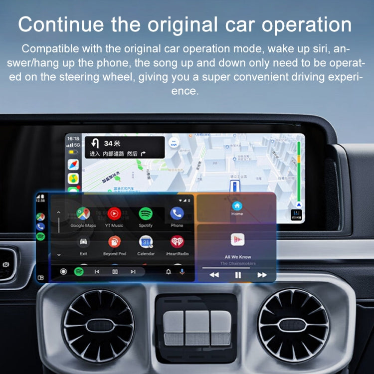 CarPlay and Android Auto Wireless Car Connectivity Box, Specification: Round(Black) - Bluetooth Adapters by buy2fix | Online Shopping UK | buy2fix