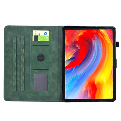 For Samsung Galaxy Tab S9 Flowers and Bird Embossed Smart Leather Tablet Case(Green) - Galaxy Tab S9 Cases by buy2fix | Online Shopping UK | buy2fix