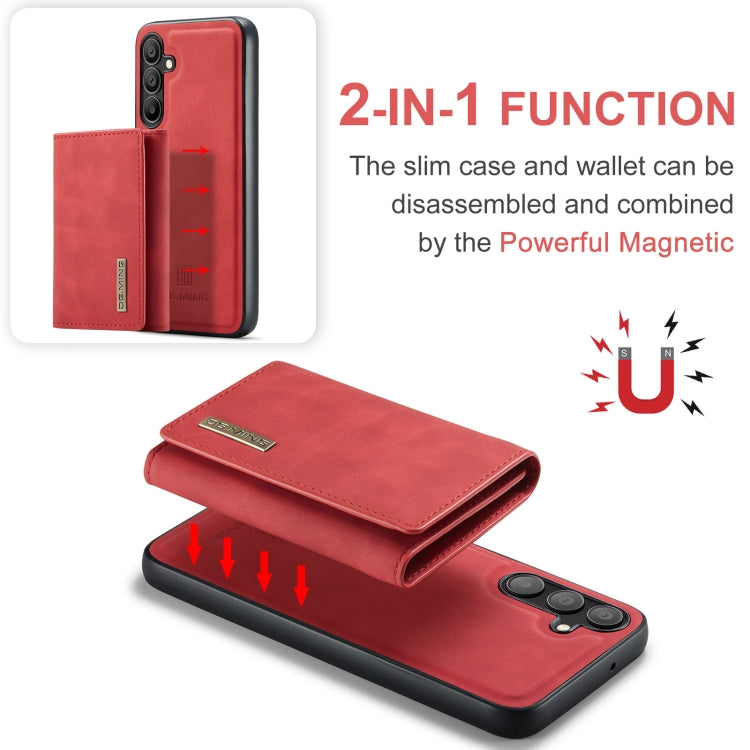 For Samsung Galaxy A16 5G DG.MING M1 Series 3-Fold Multi Card Wallet + Magnetic Phone Case(Red) - Galaxy Phone Cases by DG.MING | Online Shopping UK | buy2fix