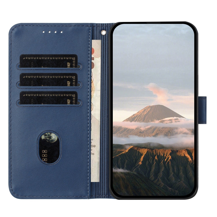 For OnePlus 12 Triangle Pattern Buckle Clasp Leather Phone Case(Royal Blue) - OnePlus Cases by buy2fix | Online Shopping UK | buy2fix