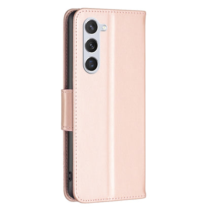 For Samsung Galaxy S25 5G Embossing Two Butterflies Pattern Leather Phone Case(Rose Gold) - Galaxy S25 5G Cases by buy2fix | Online Shopping UK | buy2fix