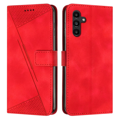 For Samsung Galaxy S25 / S24 5G Dream Triangle Leather Phone Case with Long Lanyard(Red) - Galaxy S25 5G Cases by buy2fix | Online Shopping UK | buy2fix