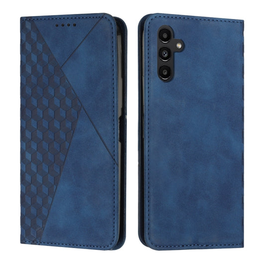 For Samsung Galaxy S25 / S24 5G Diamond Splicing Skin Feel Magnetic Leather Phone Case(Blue) - Galaxy S25 5G Cases by buy2fix | Online Shopping UK | buy2fix