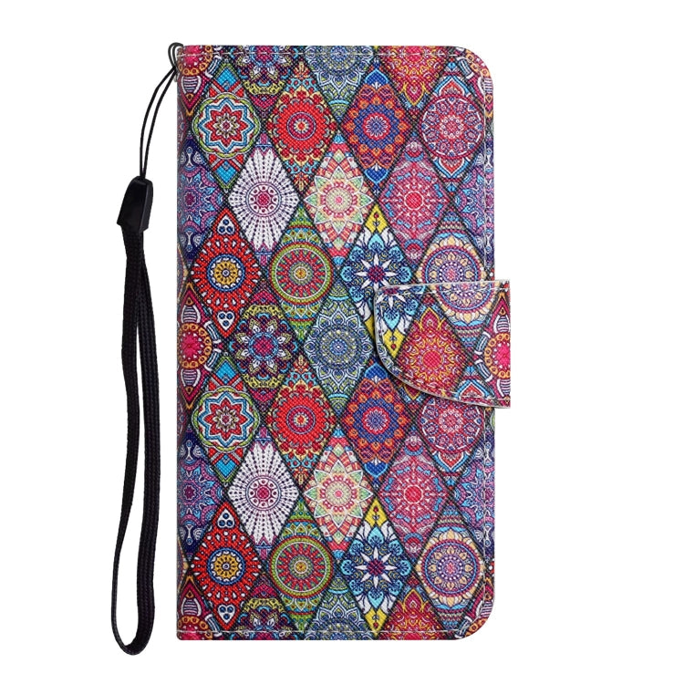 For Samsung Galaxy S25 Ultra 5G Colored Drawing Pattern Leather Phone Case(Diamond Kaleidoscope) - Galaxy S25 Ultra 5G Cases by buy2fix | Online Shopping UK | buy2fix