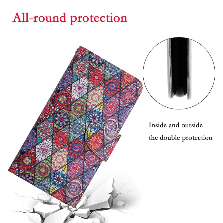 For Samsung Galaxy S25 Ultra 5G Colored Drawing Pattern Leather Phone Case(Diamond Kaleidoscope) - Galaxy S25 Ultra 5G Cases by buy2fix | Online Shopping UK | buy2fix