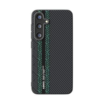 For Samsung Galaxy S25+ 5G ABEEL 6D Micro Relief MagSafe Magnetic Phone Case(Green) - Galaxy S25+ 5G Cases by buy2fix | Online Shopping UK | buy2fix