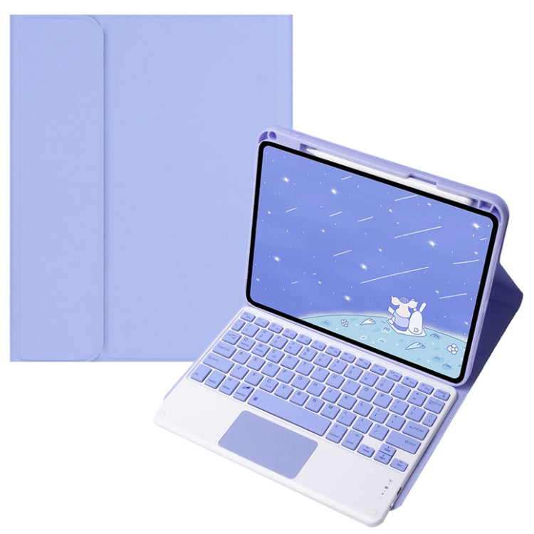 For Infinix Xpad 11 inch Candy Color Square Keys Bluetooth Keyboard Leather Case with Touchpad(Light Purple) - Others Keyboard by buy2fix | Online Shopping UK | buy2fix