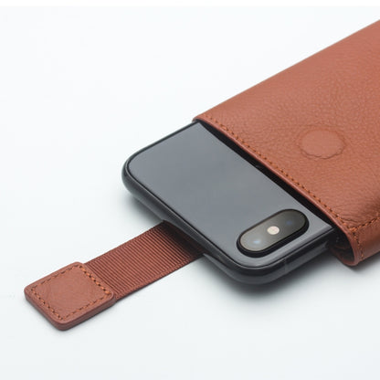 For iPhone X / XS QIALINO Nappa Texture Top-grain Leather Horizontal Flip Wallet Case with Card Slots(Brown) - More iPhone Cases by QIALINO | Online Shopping UK | buy2fix