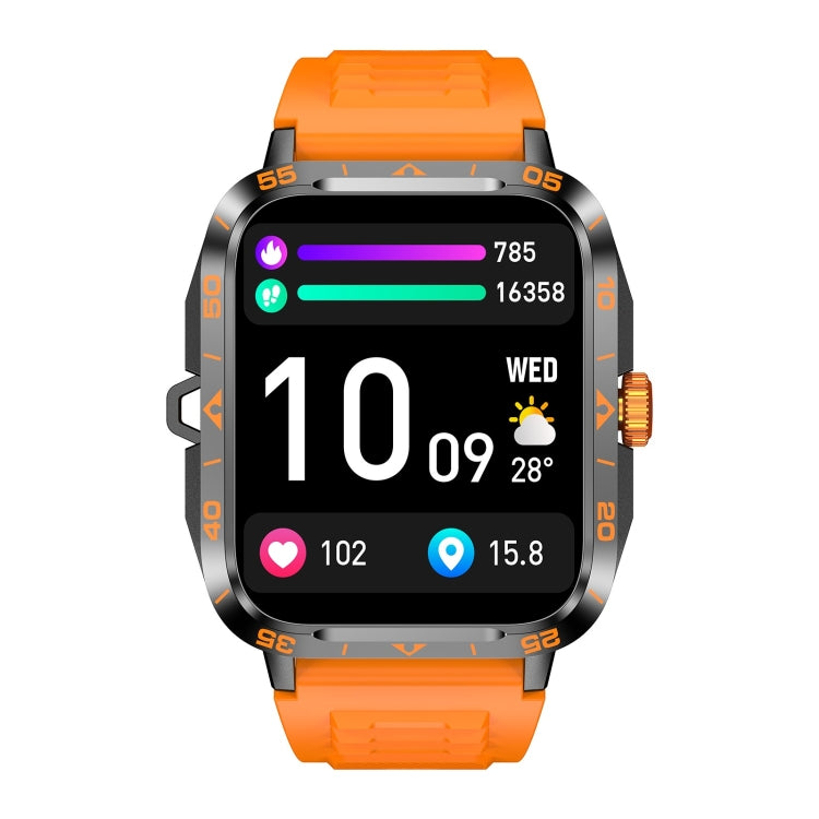 ZW59 1.95 inch BT Call Sports Smart Watch, Blood Oxygen / Heart Rate / Remote Photography(Orange) - Smart Wristbands by buy2fix | Online Shopping UK | buy2fix