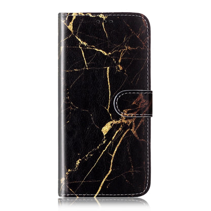 For OnePlus 13 Colored Drawing Marble Pattern Leather Phone Case(Black Gold Marble) - OnePlus Cases by buy2fix | Online Shopping UK | buy2fix