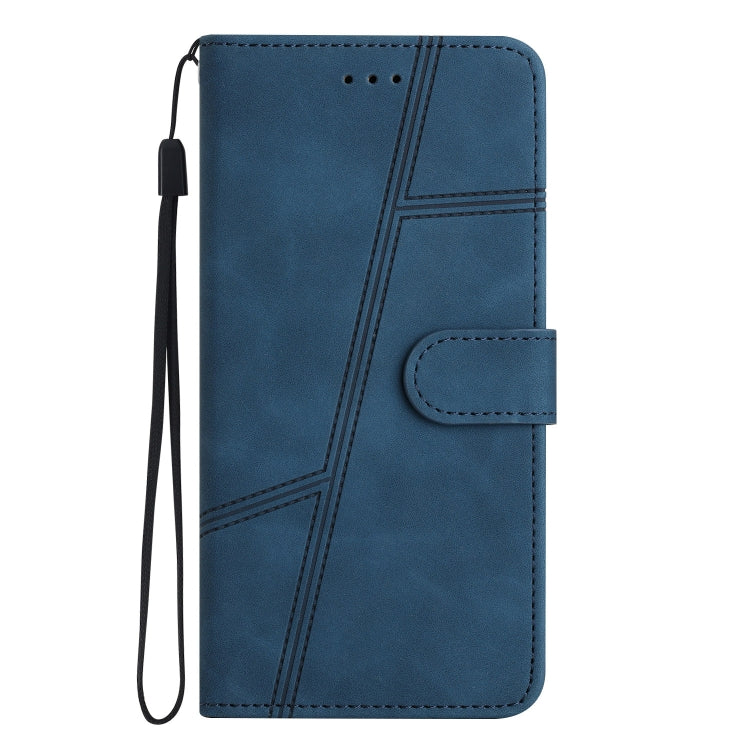 For Samsung Galaxy S25+ 5G Skin-feel Stitching Leather Phone Case(Blue) - Galaxy S25+ 5G Cases by buy2fix | Online Shopping UK | buy2fix