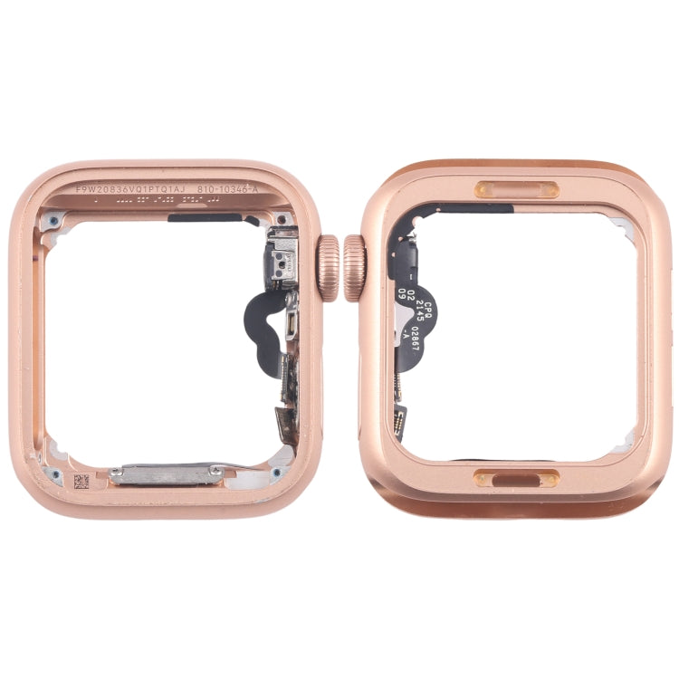 For Apple Watch SE 2020 44MM GPS Aluminium Alloy Middle Frame Bezel Plate with Crown Spin Axis Flex Cable(Gold) - Middle Frame by buy2fix | Online Shopping UK | buy2fix