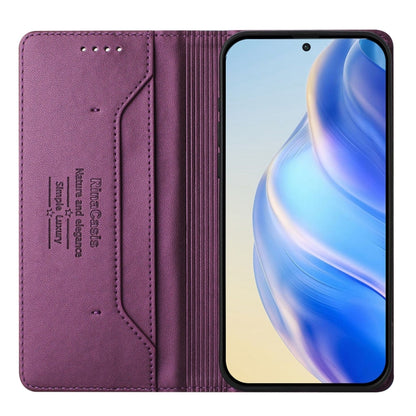 For Samsung Galaxy S24+ / S25+ 5G RC01 Dual-Folded Magnetic Suction RFID Leather Phone Case(Violet) - Galaxy S25+ 5G Cases by buy2fix | Online Shopping UK | buy2fix