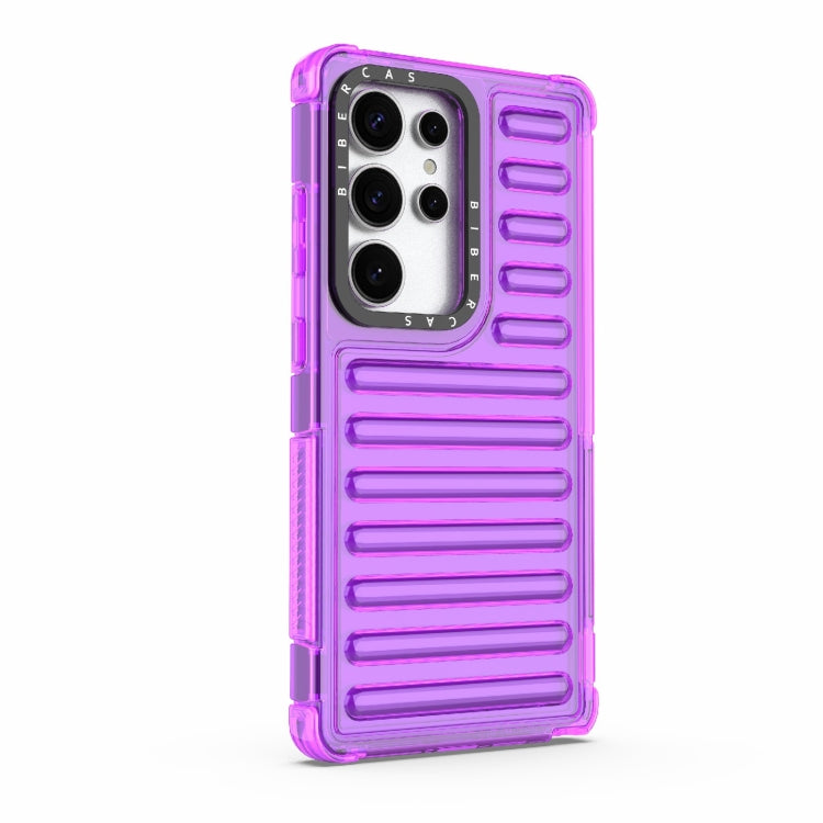 For Samsung Galaxy S25 Ultra 5G High Transparency TPU Hybrid PC Airbag Phone Case(Transparent Purple) - Galaxy S25 Ultra 5G Cases by buy2fix | Online Shopping UK | buy2fix