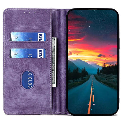 For Samsung Galaxy S25 Ultra 5G RFID Anti-theft Brush Magnetic Leather Phone Case(Purple) - Galaxy S25 Ultra 5G Cases by buy2fix | Online Shopping UK | buy2fix