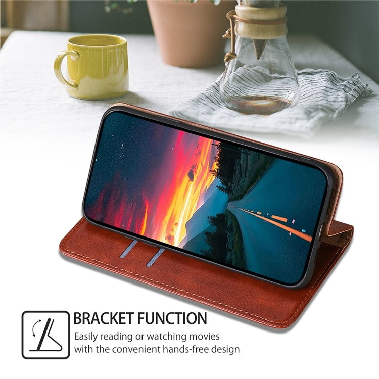 For Samsung Galaxy S25 Ultra 5G Gloss Oil Solid Color Magnetic Leather Phone Case(Brown) - Galaxy S25 Ultra 5G Cases by buy2fix | Online Shopping UK | buy2fix