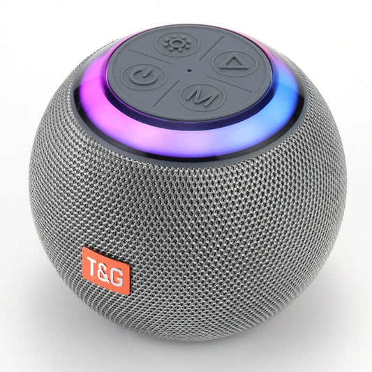 T&G TG683 Mini Portable Outdoor Wireless Bluetooth Speaker with LED Atmosphere Light(Grey) - Desktop Speaker by T&G | Online Shopping UK | buy2fix