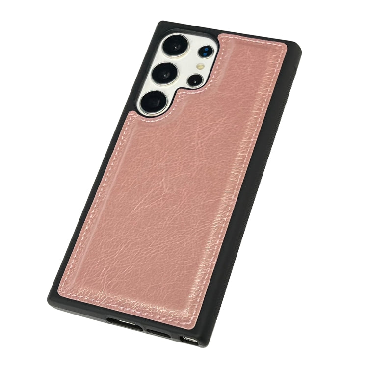 For Samsung Galaxy S25+ 5G Cowhide Texture Back Cover Phone Case(Rose Gold) - Galaxy S25+ 5G Cases by buy2fix | Online Shopping UK | buy2fix