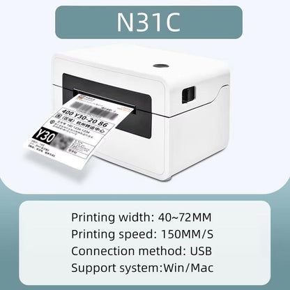 HPRT N31C Computer Version Express Electronic Waybill Printer, Plug:UK Plug(White) - Printer by buy2fix | Online Shopping UK | buy2fix