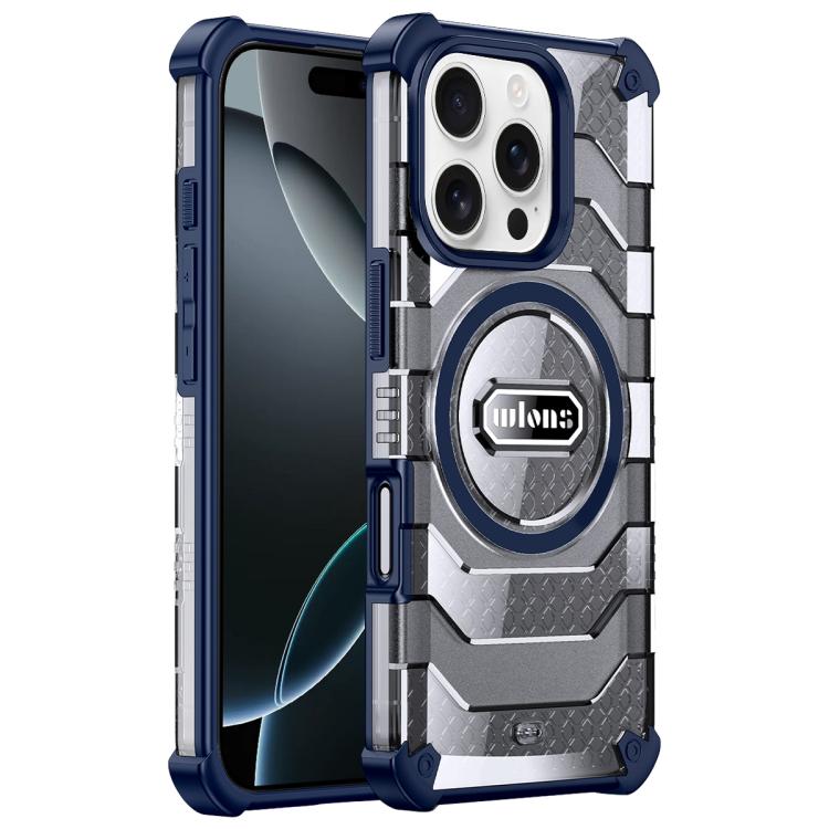 For iPhone 16 Pro Max wlons Explorer Series PC Hybrid TPU MagSafe Magnetic Case(Blue) - iPhone 16 Pro Max Cases by wlons | Online Shopping UK | buy2fix