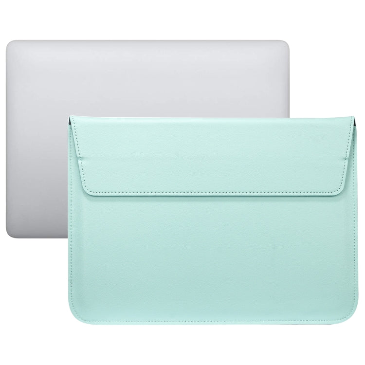 PU Leather Ultra-thin Envelope Bag Laptop Bag for MacBook Air / Pro 13 inch, with Stand Function(Mint Green) - Protective Bags by buy2fix | Online Shopping UK | buy2fix