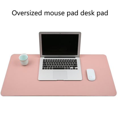 Multifunction Business PU Leather Mouse Pad Keyboard Pad Table Mat Computer Desk Mat, Size: 80 x 40cm(Apricot) - Desk Pads by buy2fix | Online Shopping UK | buy2fix