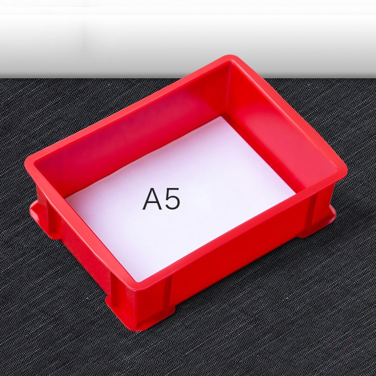 Thick Multi-function Material Box Brand New Flat Plastic Parts Box Tool Box, Size: 25.3cm x 18cm x 7.4cm(Red) - Storage Bags & Boxes by buy2fix | Online Shopping UK | buy2fix