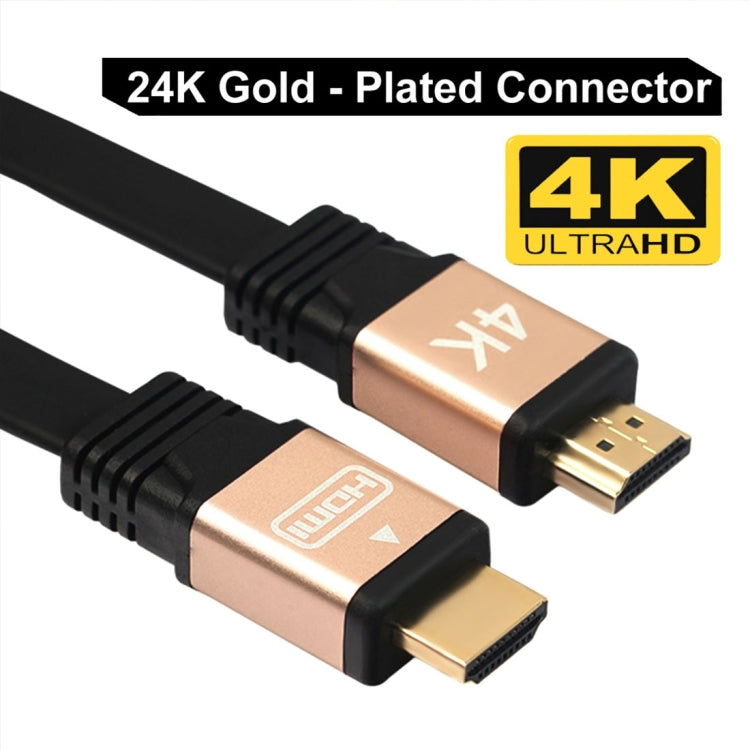 3m HDMI 2.0 (4K)  30AWG High Speed 18Gbps Gold Plated Connectors HDMI Male to HDMI Male Flat Cable(Gold) - Cable by buy2fix | Online Shopping UK | buy2fix
