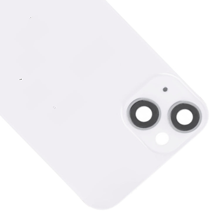 For iPhone 14 Plus Glass Battery Back Cover with Flash Bracket + Wireless Charging Module(White) - Back Cover by buy2fix | Online Shopping UK | buy2fix