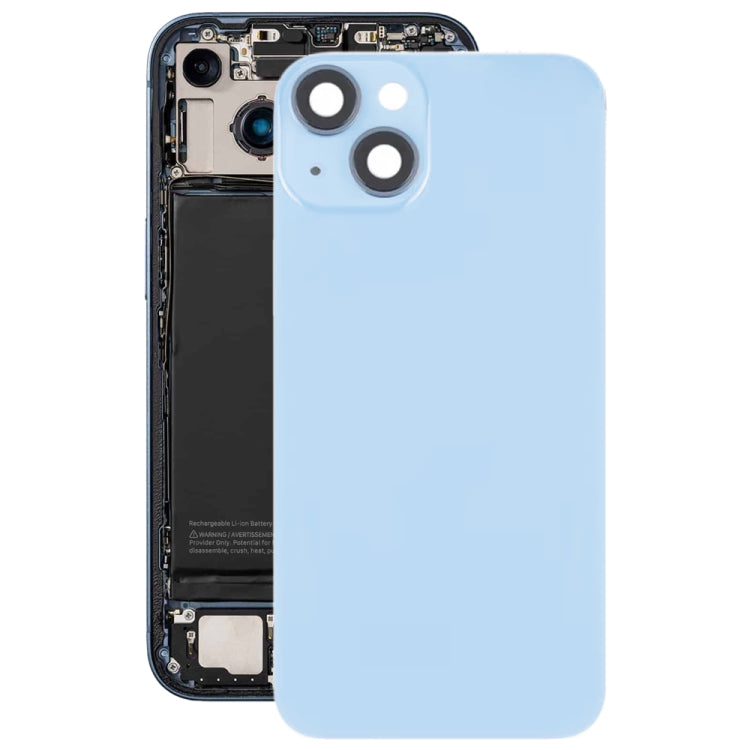 For iPhone 14 Glass Battery Back Cover with Flash Bracket + Wireless Charging Module(Blue) - Back Cover by buy2fix | Online Shopping UK | buy2fix