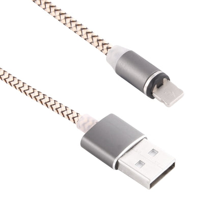 360 Degree Rotation 8 Pin to USB 2.0 Weave Style Magnetic Charging Cable with LED Indicator, Cable Length: 1m(Gold) - Charging Cable & Head by buy2fix | Online Shopping UK | buy2fix