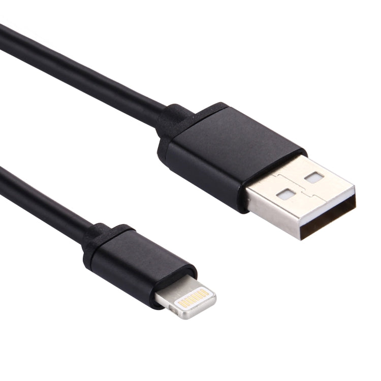 1m 3A 8 Pin to USB Data Sync Charging Cable for iPhone, iPad, Diameter: 4 cm(Black) - Normal Style Cable by buy2fix | Online Shopping UK | buy2fix