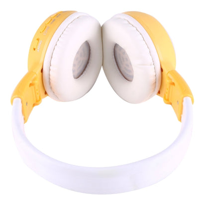 BS-N65 Headband Folding Stereo HiFi Wireless Headphone Headset with LCD Screen & TF Card Slot & LED Indicator Light & FM Function(Yellow) - Headset & Headphone by buy2fix | Online Shopping UK | buy2fix