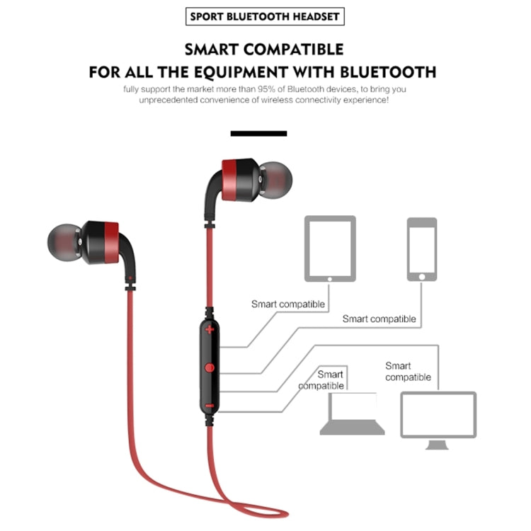 AWEI A960BL Wireless Sport Bluetooth Earphone with Wire Control, Support Handfree Call(Silver) - Bluetooth Earphone by awei | Online Shopping UK | buy2fix