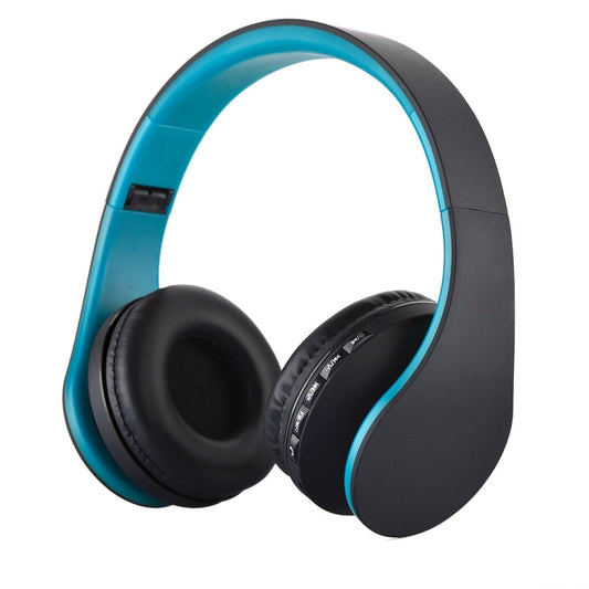 BTH-811 Folding Stereo Wireless  Bluetooth Headphone Headset with MP3 Player FM Radio, for Xiaomi, iPhone, iPad, iPod, Samsung, HTC, Sony, Huawei and Other Audio Devices(Blue) - Headset & Headphone by buy2fix | Online Shopping UK | buy2fix