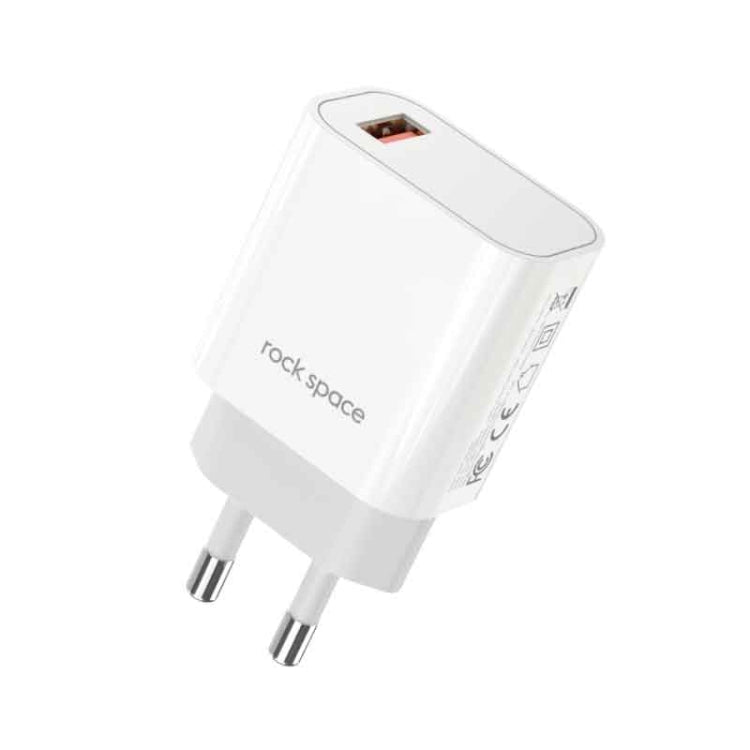 ROCK SPACE HGF-058EU-A T48 QC3.0 USB Single Port Travel Charger, EU Plug - USB Charger by ROCK | Online Shopping UK | buy2fix