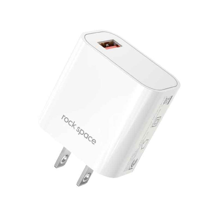 ROCK SPACE HGF-058U-A T48 QC3.0 USB Single Port Travel Charger, US Plug - USB Charger by ROCK | Online Shopping UK | buy2fix