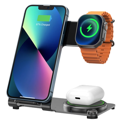 WIWU Wi-W005 Armor 3 in 1 15W Wireless Charger - Wireless Charger by WIWU | Online Shopping UK | buy2fix