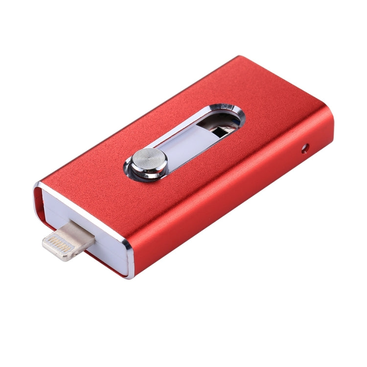 RQW-02 3 in 1 USB 2.0 & 8 Pin & Micro USB 32GB Flash Drive(Red) - U Disk & Card Reader by buy2fix | Online Shopping UK | buy2fix