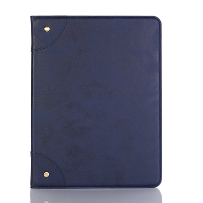 Retro Book Style Horizontal Flip PU Leather Case for iPad Air 13 2024 / iPad Pro 12.9 inch (2018), with Holder & Card Slots & Wallet (Navy Blue) - iPad Pro 12.9 (2018) Cases by buy2fix | Online Shopping UK | buy2fix