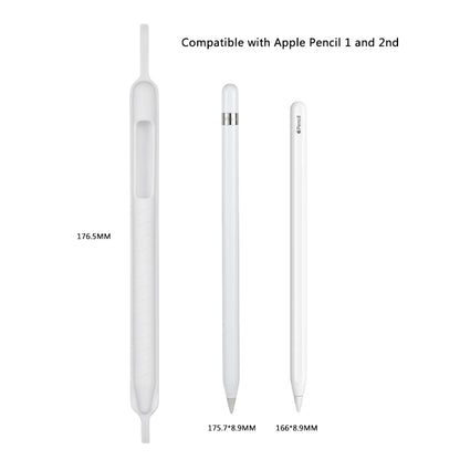 Apple Pencil Shockproof Soft Silicone Protective Cap Holder Sleeve Pouch Cover for iPad Pro 9.7 / 10.5 / 11 / 12.9 Pencil Accessories (White) - Pencil Accessories by buy2fix | Online Shopping UK | buy2fix