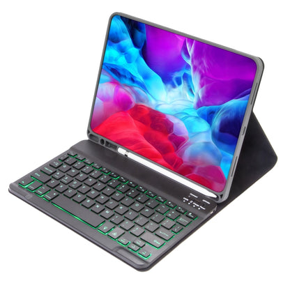 X-11BS Skin Plain Texture Detachable Bluetooth Keyboard Tablet Case for iPad Pro 11 inch 2020 / 2018, with Pen Slot & Backlight (Dark Green) - For iPad Pro by buy2fix | Online Shopping UK | buy2fix