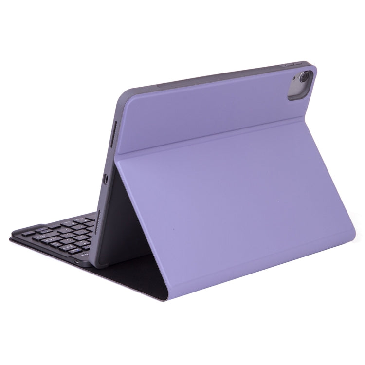 X-11BS Skin Plain Texture Detachable Bluetooth Keyboard Tablet Case for iPad Pro 11 inch 2020 / 2018, with Pen Slot & Backlight (Light Purple) - For iPad Pro by buy2fix | Online Shopping UK | buy2fix